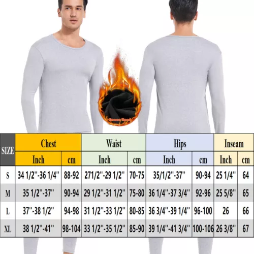 Herren Thermo Long Johns Warme Unterwäsche Top + Hose 2-teiliges Set Basisschicht - Bild 29 von 32