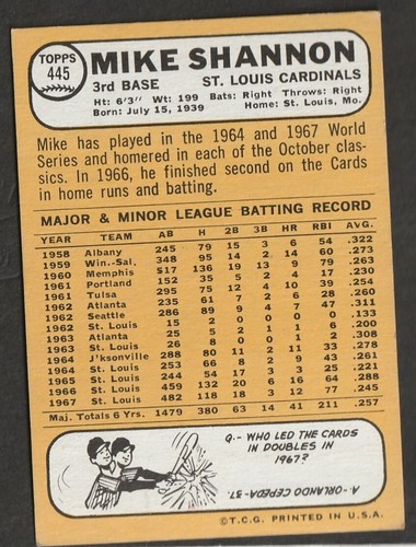 1968 Topps Baseball Cards Scegli una carta a scelta 295-660 EX X-MT 1/25 Set Break - Foto 274 di 490