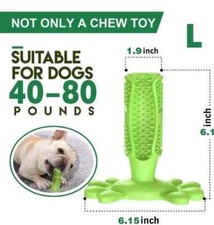 Dog Toothbrush Chew Toy Rubber Dog 40-80lb Tooth Cleaner Stick Puppy Dental Care