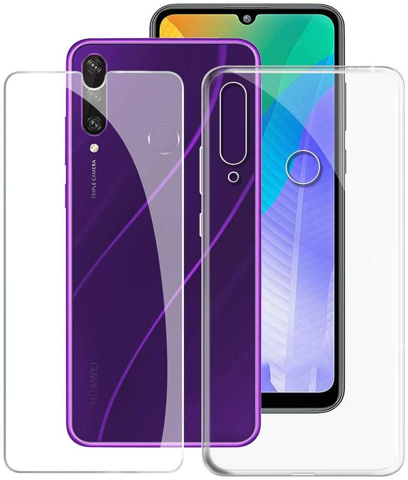 Cover Case+Film Tempered Glass For Huawei Y6p Y6 P Clear UK