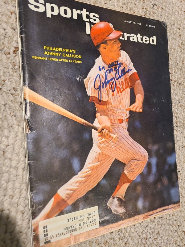 Johnny Callison Signed Sports Illustrated 8/10/64 No Label NYY Baseball 