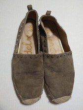 Sam Edelman Womens 9.5 Studded Koda Loafer Slip On Leather Espadrilles Shoes