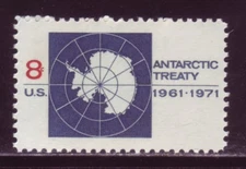#1431 ANTARCTIC TREATY. WHOLESALE LOT OF (50) MINT SINGLES F-VF NEVER HINGED!