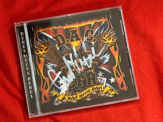 REBEL MEETS REBEL signed CD DAVID ALLAN COE signed TWICE!