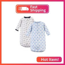 Hudson Baby Unisex Baby Cotton Long-Sleeve Wearable Sleeping Bag, Sack, Blanket,