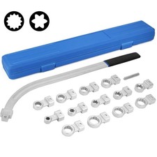 15pcs Car Auxiliary Belt Tensioner Pulley Wrench Set 12-19mm Screw Removal Tool 15pcs Car Auxiliary Belt Tensioner Pulley Wrench Set 12-19mm Screw Removal Tool
