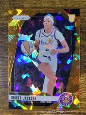 Rickea Jackson 2024 WNBA Prizm Basketball Orange Cracked Ice Rookie
