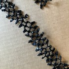 Victorian Fine Wire Beaded Mourning  Jet Black  Trim 2 Pieces 33” & 15”x1.5 — photo 4