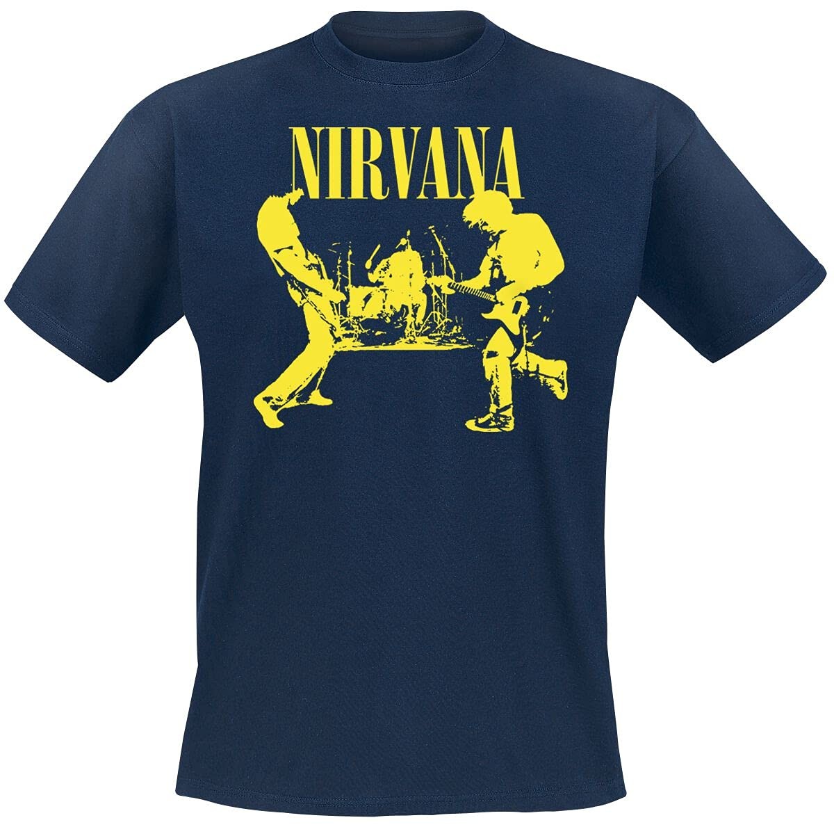 Nirvana Stage Men's T-Shirt Dark Blue, Regular L Blue