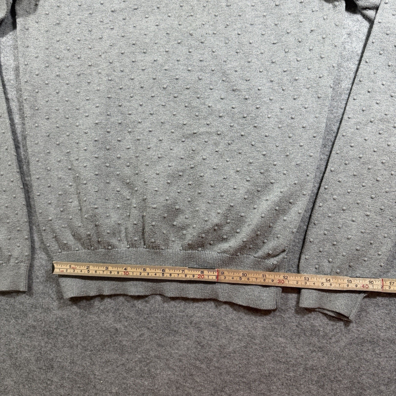 Banana Republic Cashmere Blend Sweater Womens S Gray Dotted Textured Preppy Knit thumbnail 14