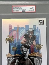 2024 Donruss Brock Bowers DOWNTOWN Rookie Oversize Silver Prizm PSA 10 SSP!