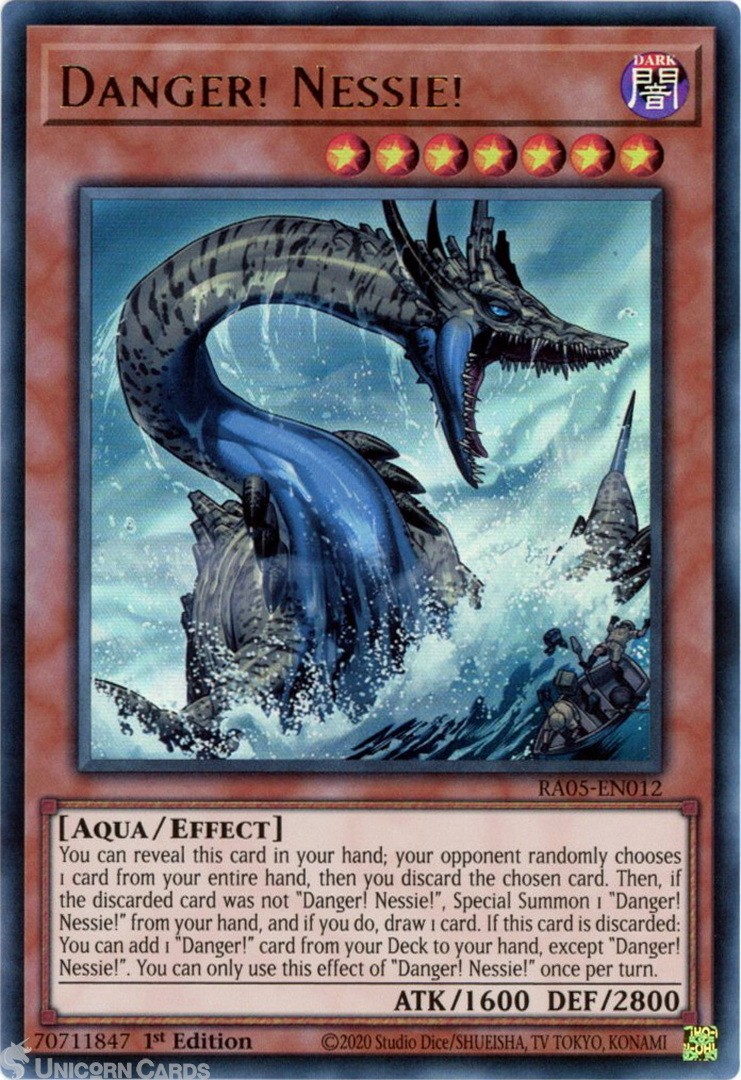 RA05-EN012 Danger! Nessie! : Ultra Rare 1st Edition Mint YuGiOh Card