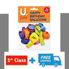 Party New 10pk Assorted Colour Happy Birthday Party Balloons