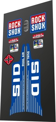 Rock Shox SID XL Dual Air 1999 SUSPENSION DECAL SET BLUE version
