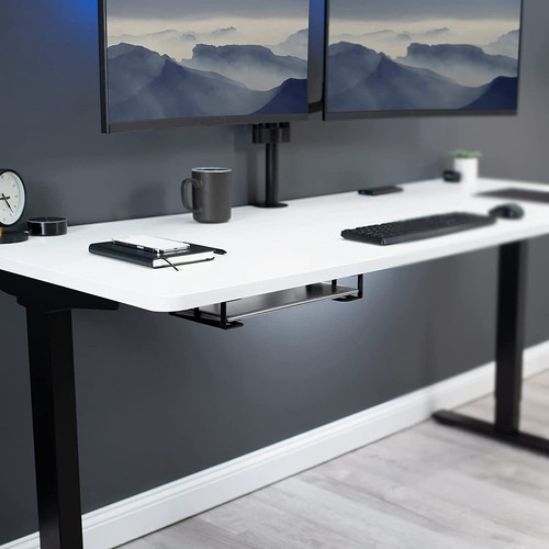 Support pour Ordinateur Portable Sous le Bureau, Support de Rangement, Plat4371 - Afbeelding 6 van 8
