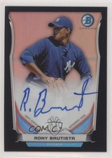 2014 Bowman Prospect Chrome Black Refractor 18/99 Rony Bautista Auto 6z2