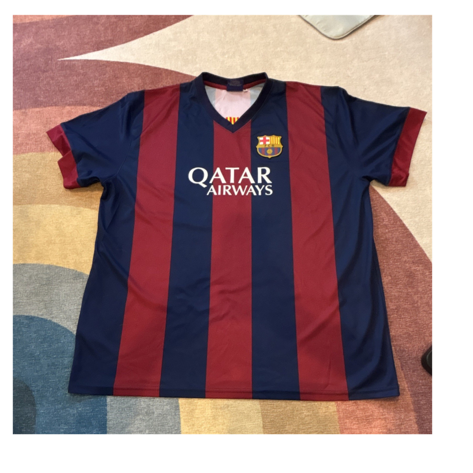 FC Barcelona Lionel Messi #10 Officially Licensed Soccer Jersey XXL Blue/Red