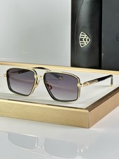 Maybach Nanai Designer Sunglasses Men's Luxury Gold Black Square Frame 57-17-145