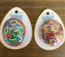 2 Packs Scunci Rubber Bands Polybands Hair Mini 300 PCs Neon Colors Ponytail