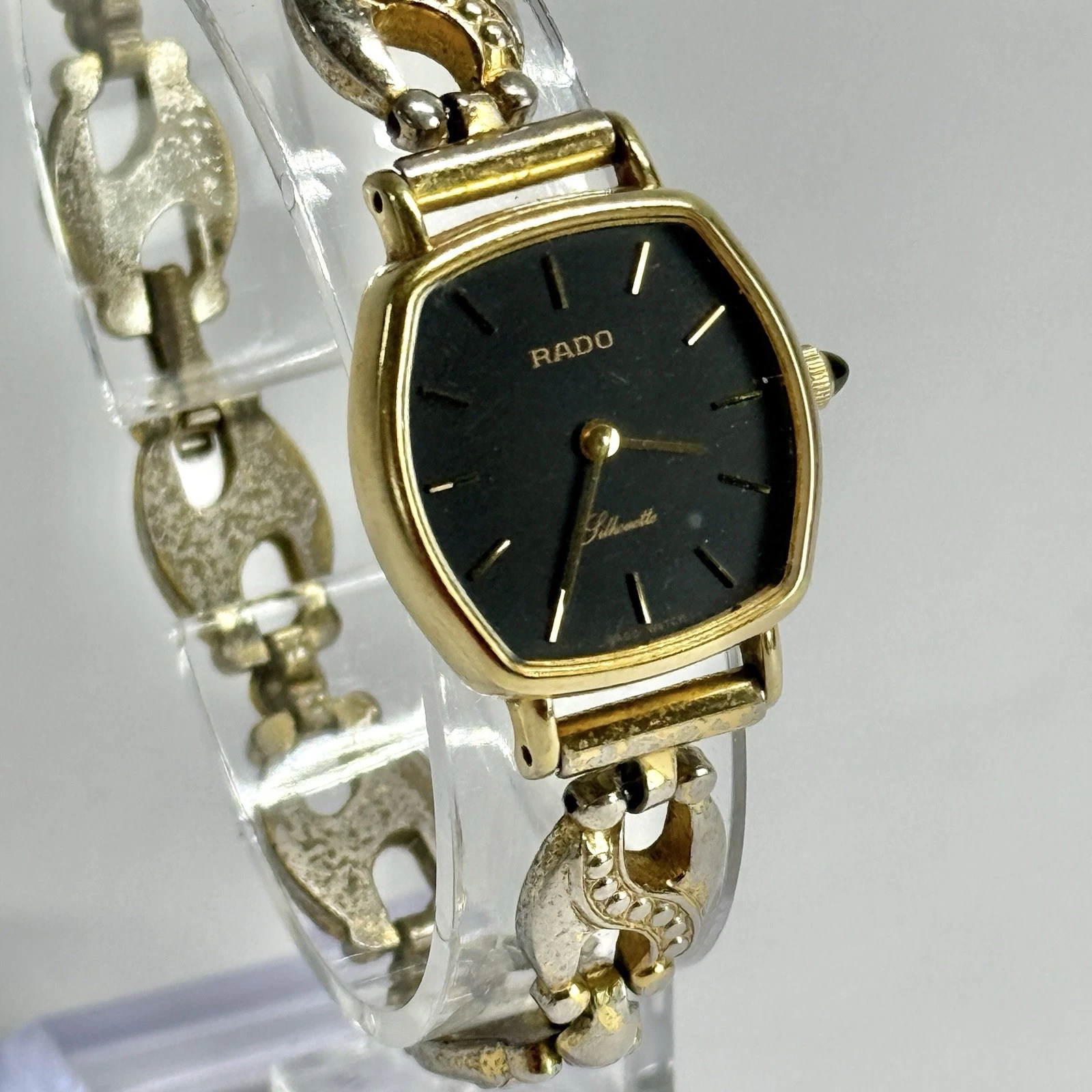 RADO Silhouette 133.9033.2 Quartz Silver Tone Women Vintage Watch W723 *WORKING