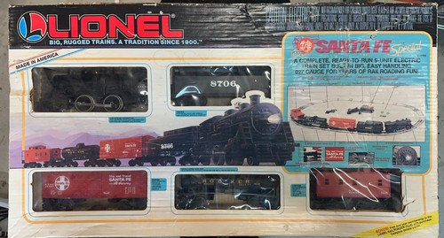 Lionel Santa Fe Special 2-2-0 Dampflok Güterzug Set 6-11720 Spur O funktioniert | Zustand: Used