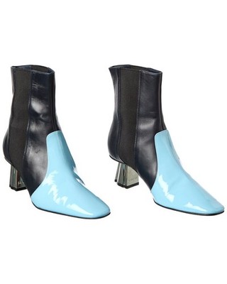 Lanvin M&E Leather Bootie (Authentic Pre-Loved) Women's  38