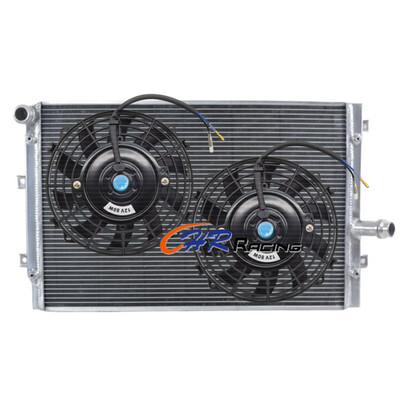 Aluminium Radiator+Fans for 2004-2013 Audi A3 Quattro 8P/TT 8J 1.8L 2.0L Turbo