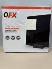 QFX Ultra Thin HDTV Antenna Indoor 35 Mile Range VHF/UHF 1080p ANT-8