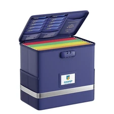 Fireproof File Box with Lock Document Box Storage Organizer Suitable File Folder