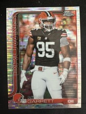 2025 Topps Chrome Myles Garrett #70 Pulsar Refractor Cleveland Browns Mint