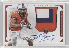 2016 Panini National Treasures Collegiate Colossal 75/99 Josh Ferguson Auto 0f8