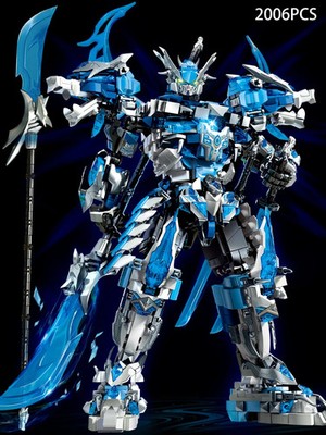 2025 Frozen Qinglong Mech Robot   Mountain & Sea Guan Yu Assembly Puzzle Toy