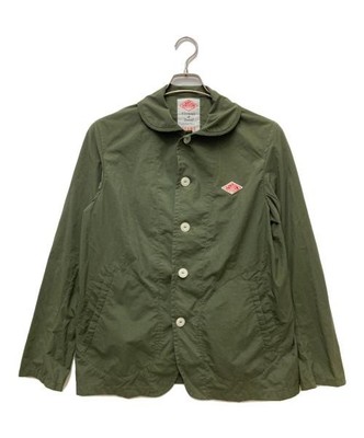 DANTON      × BEAMS              Nylon taffeta round collar nylon jacket green J