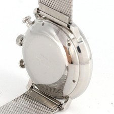 JUNGHANS Max Bill Chronoscope 27/4003 Automatic 40mm Silver Arabic Dial Used 5