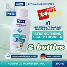 2 x Nizoral Derma Anti-Dandruff Shampoo Healthy Scalp 200ml - FREE Gift  Ship