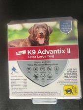 Elanco K9 Advantix II for Extra Large Dogs Over 55lbs 4 Monthly Dose 4103