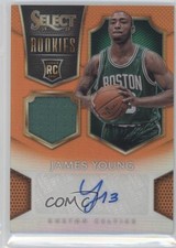 2014-15 Panini Select Rookie Jersey Orange Prizm 12/60 James Young #21 Auto a3q