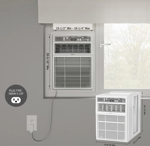 Durastar DRCAC101XNA1 10,000 BTU 115V Casement Air Conditioner - White - Picture 2 of 12
