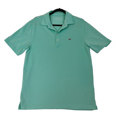 Vineyard Vines Men's Polo Shirt Small Light Green Golf Shirt Short Sleeve