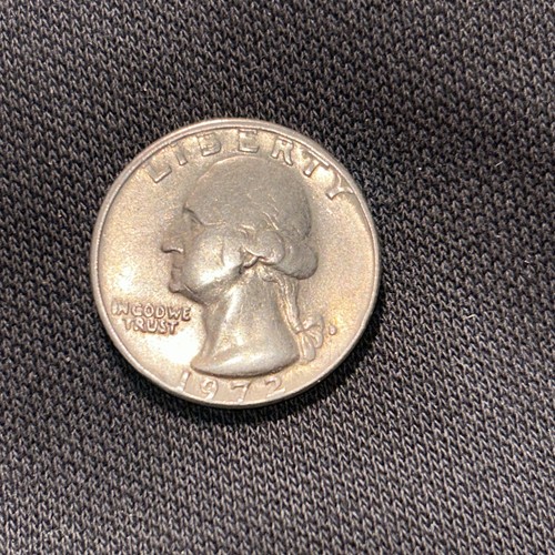 1972 Quarter Error Coin/ Filled Mint Mark/ Denver Mint/Liberty Off Center