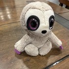 Ty Beanie Boos Sully Gray Sloth Plush Beanbag w/ Purple Glitter Eyes 2014 — photo 4