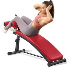 Professional Sit-Up Bench with 4 Adjustable Heights and Reverse Crunch Handle, A
