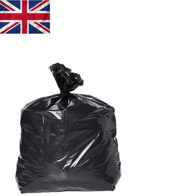 Starke & robuste mittelschwere schwarze Müllsäcke - 200 Stück, 10 kg Kapazität