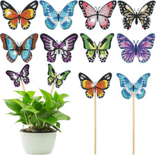 8Pcs Butterfly Diamond Art Kits for Adults, DIY Garden Decor