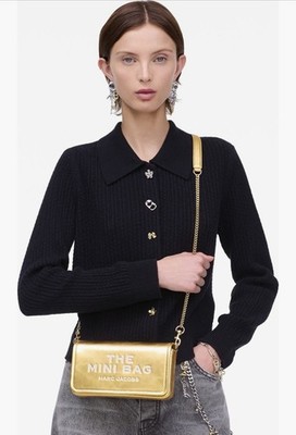 Marc Jacobs The Mini Leather Crossbody Bag Gold | eBay