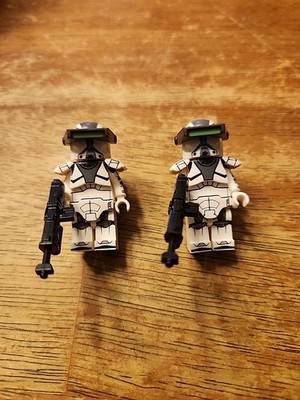 Lot Of 2 CUSTOM Star Wars Clone Commando Brick Minifigure