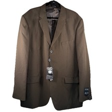 Nuevo Blazer Abrigo Deportivo Vitto Italia Para Hombre L46 Marrón Pin Rayas Súper Hecho en Italia