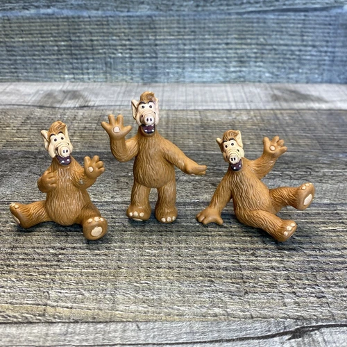 ALF Russ Alien Prods 2” Soft PVC Figures Vintage 1988 Brown (Set of 3)