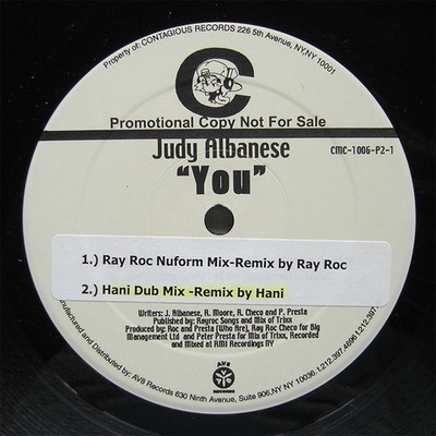 Judy Albanese - You - Used Vinyl Record 12 - Promo - G6244z