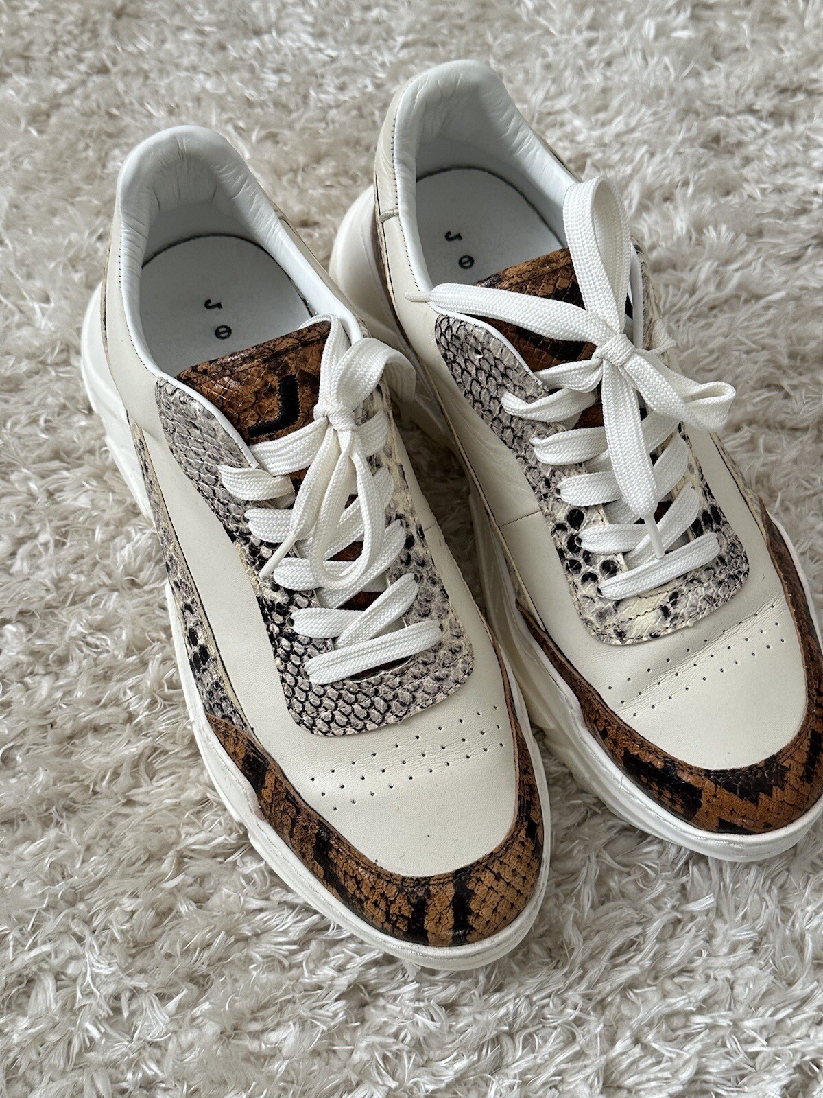 SAOLA Joshdas Sneakers In Pelle Bianca Donna Bianca Suola Alta 10